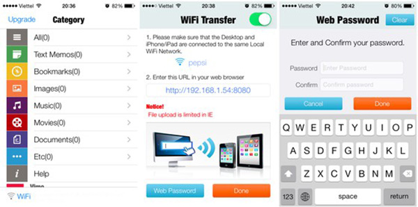 kết nối iphone với máy tính - wifi