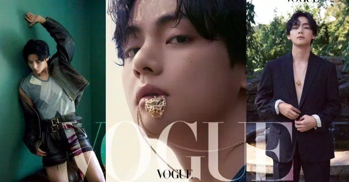 V xuất hiện trên VOGUE Korean và ngay lập tức trở thành người có doanh thu tạp chí cao nhất thời đại.  (Ảnh: Internet)