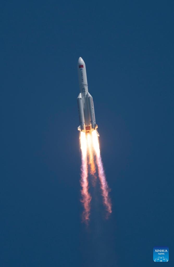 Trung Quốc phóng module Thiên lên vũ trụ Thiên Cung, ngày 24.7.2022.  Ảnh: Xã Tân Hoa